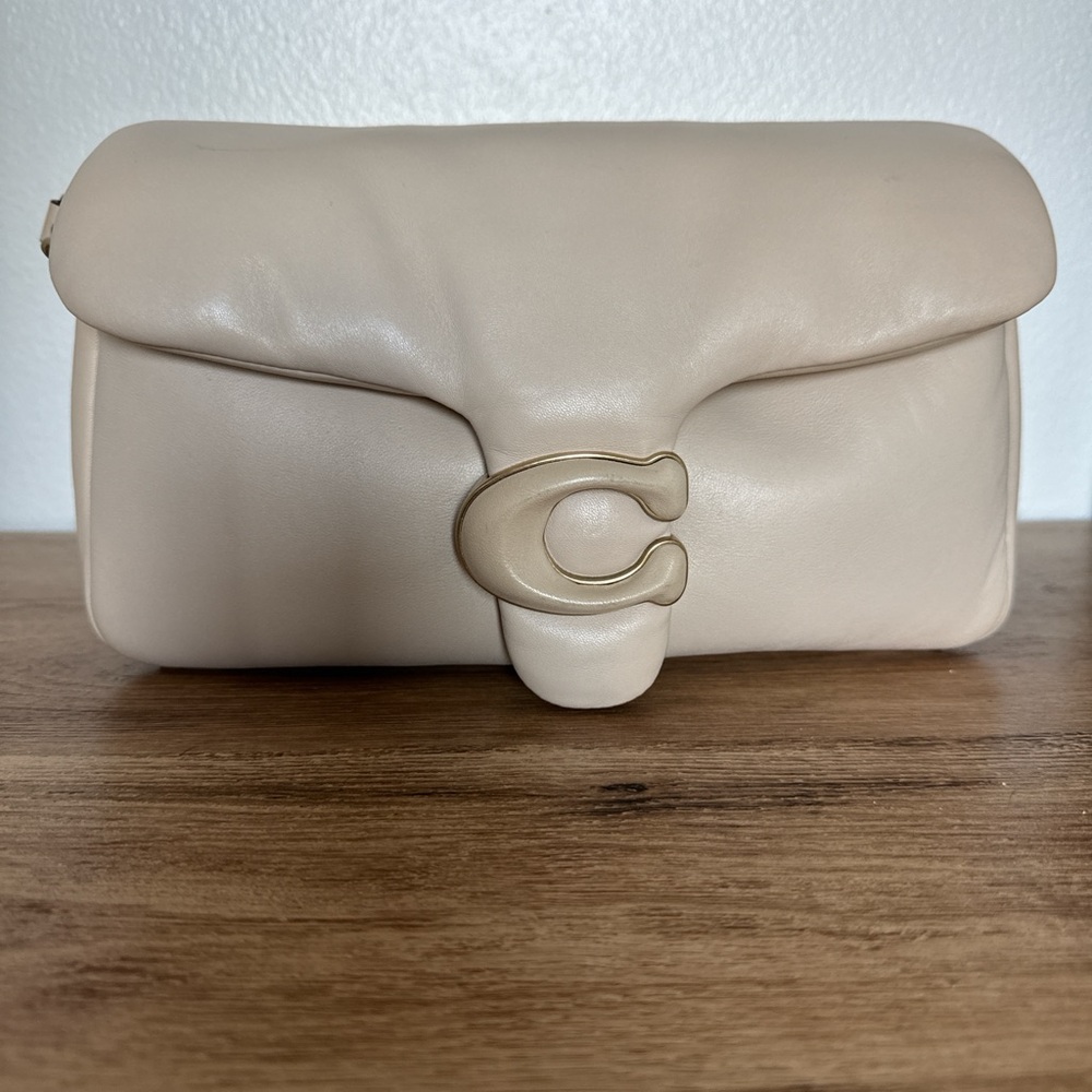 Coach Pillow Tabby| Size: 28 | Color: Ivory